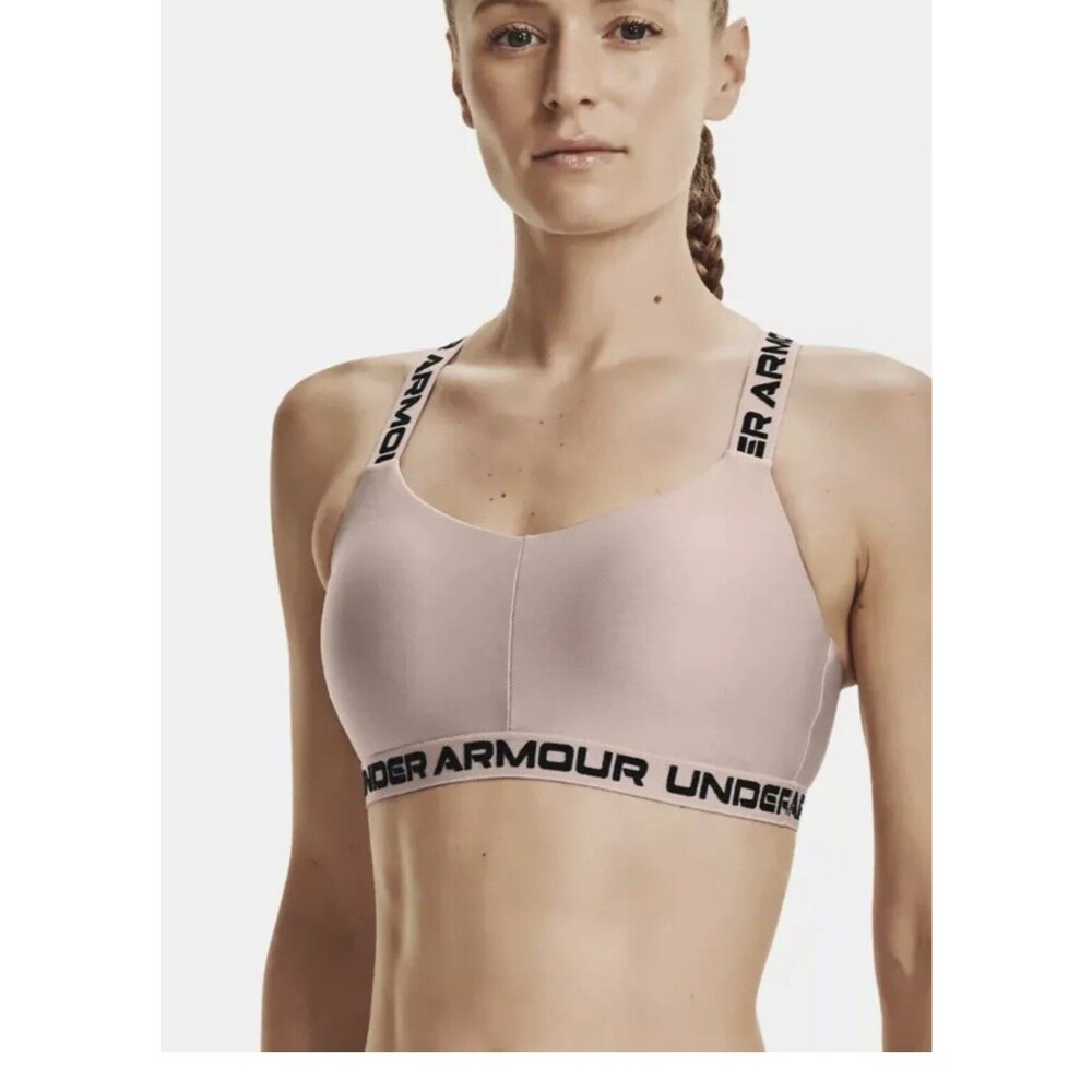 UNDER ARMOUR Women's UA Crossback Strappy Low Sports Bra Dash Pink XS
